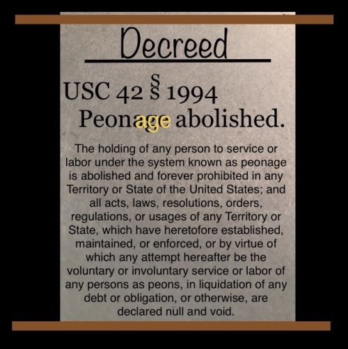 Peonage Abolished